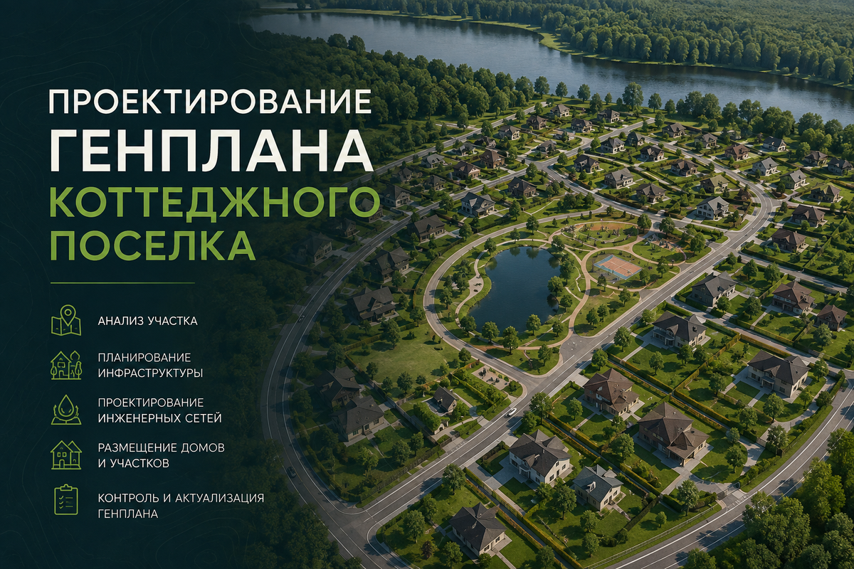 Проектирование генплана коттеджного поселка