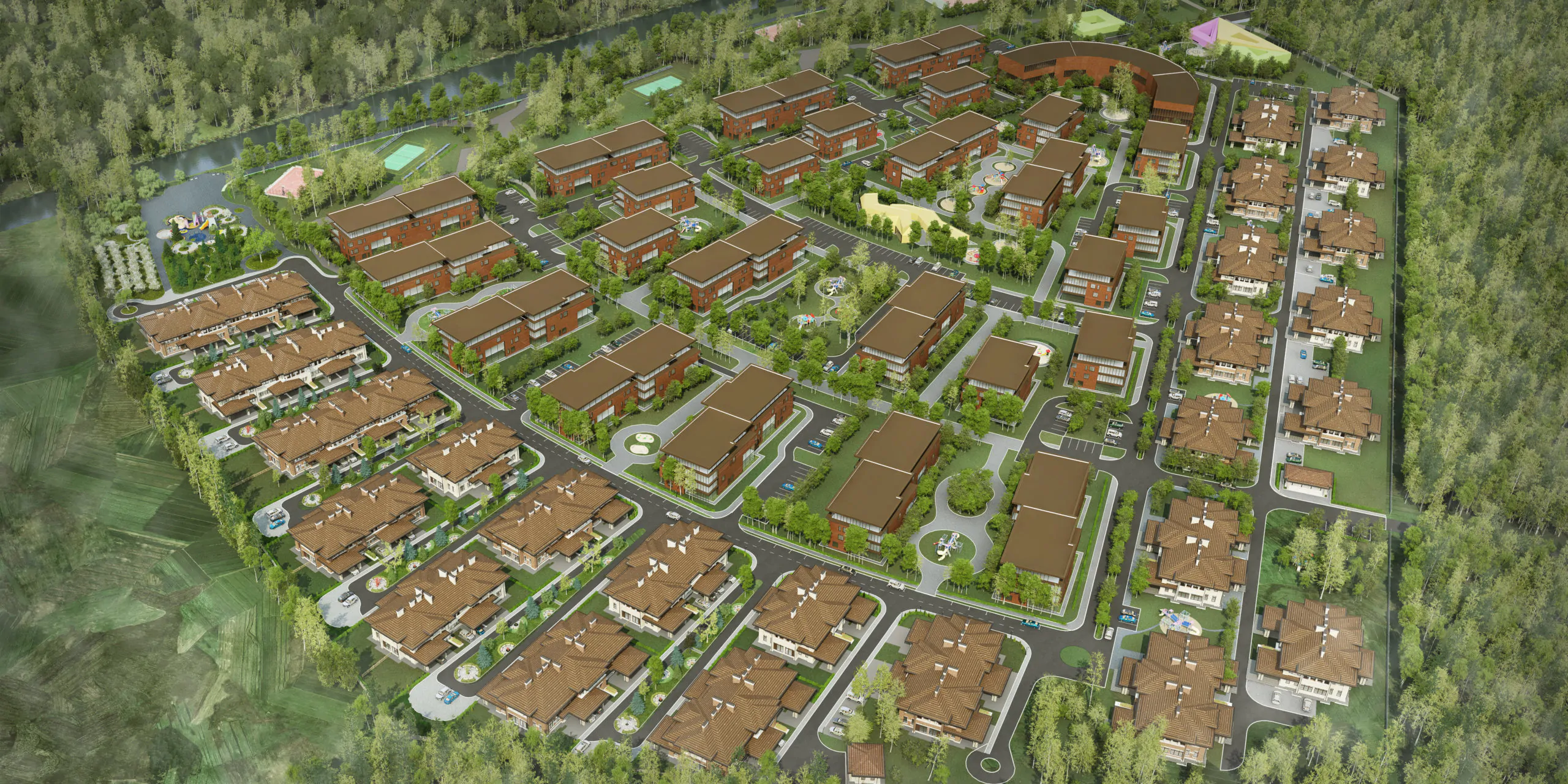 Генплан малоэтажного жилого комплекса