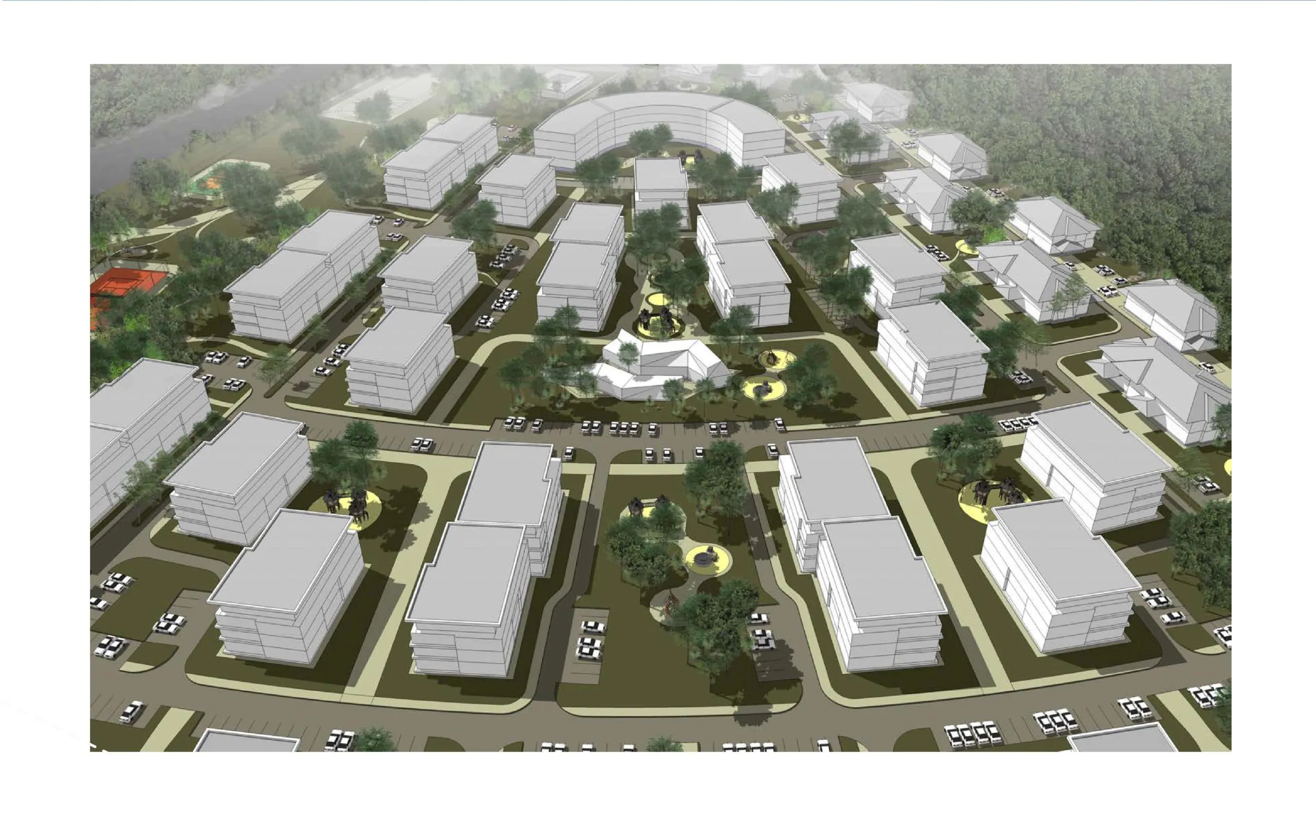 Генплан малоэтажного жилого комплекса